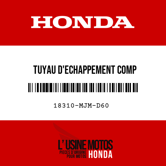 image de 18310-MJM-D60 TUYAU D'ECHAPPEMENT COMP