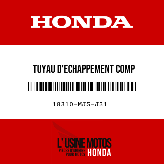image de 18310-MJS-J31 TUYAU D'ECHAPPEMENT COMP