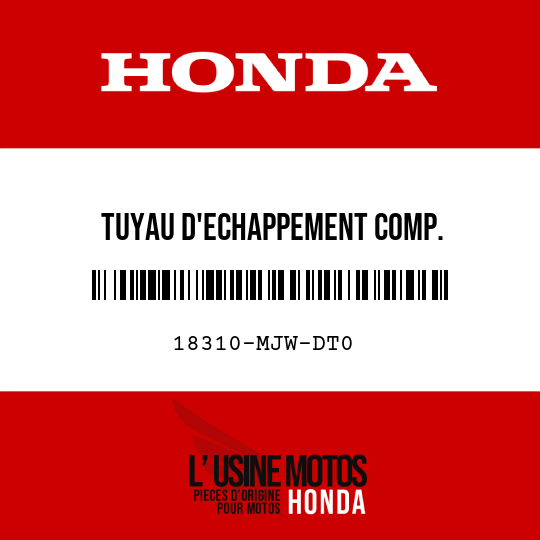 image de 18310-MJW-DT0 TUYAU D'ECHAPPEMENT COMP.