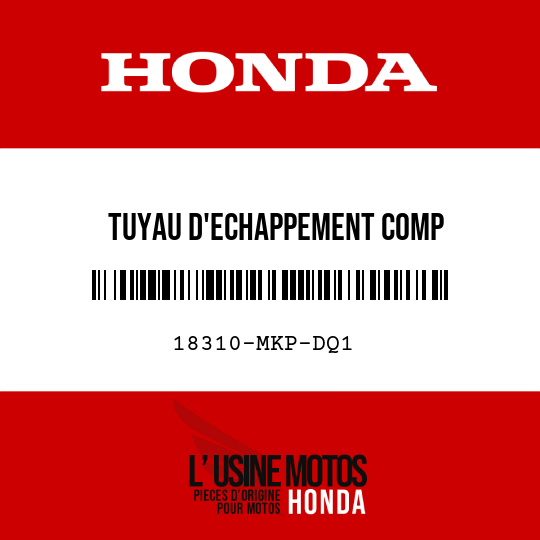 image de 18310-MKP-DQ1 TUYAU D'ECHAPPEMENT COMP