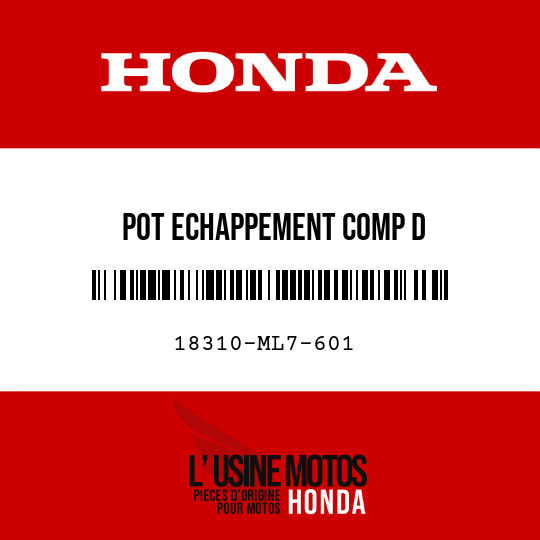 image de 18310-ML7-601 POT ECHAPPEMENT COMP D