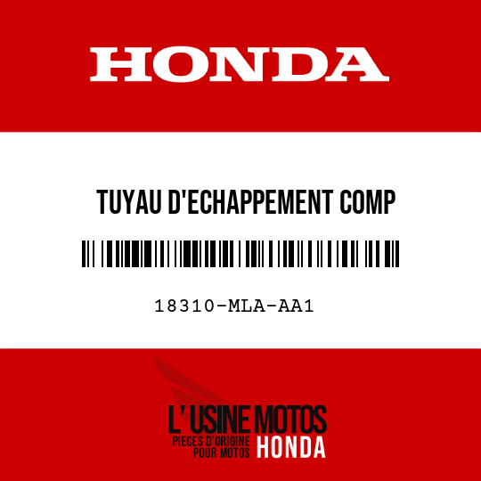 image de 18310-MLA-AA1 TUYAU D'ECHAPPEMENT COMP