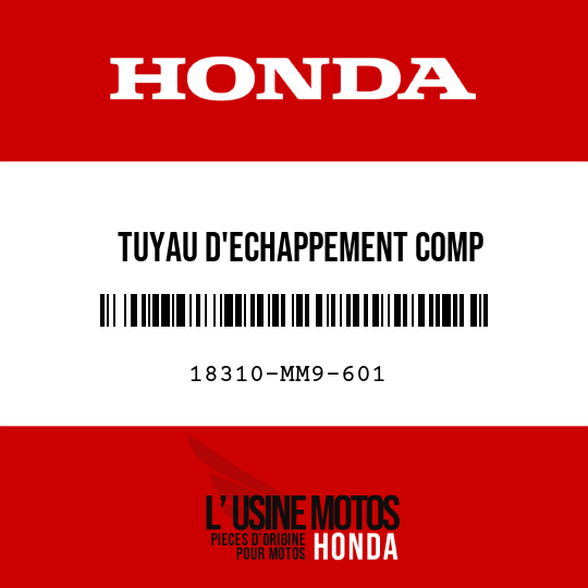 image de 18310-MM9-601 TUYAU D'ECHAPPEMENT COMP