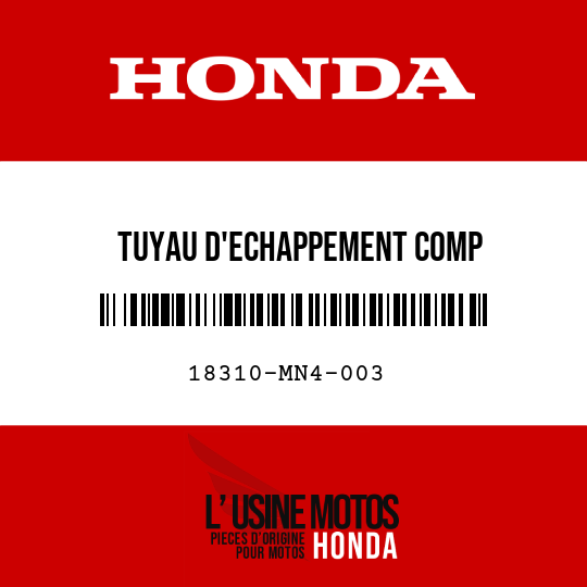 image de 18310-MN4-003 TUYAU D'ECHAPPEMENT COMP