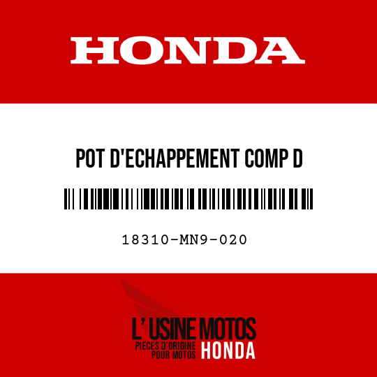 image de 18310-MN9-020 POT D'ECHAPPEMENT COMP D