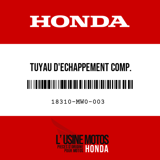image de 18310-MW0-003 TUYAU D'ECHAPPEMENT COMP.