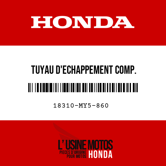 image de 18310-MY5-860 TUYAU D'ECHAPPEMENT COMP.