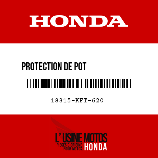 image de 18315-KFT-620 PROTECTION DE POT             D'ECHAPPEMENT