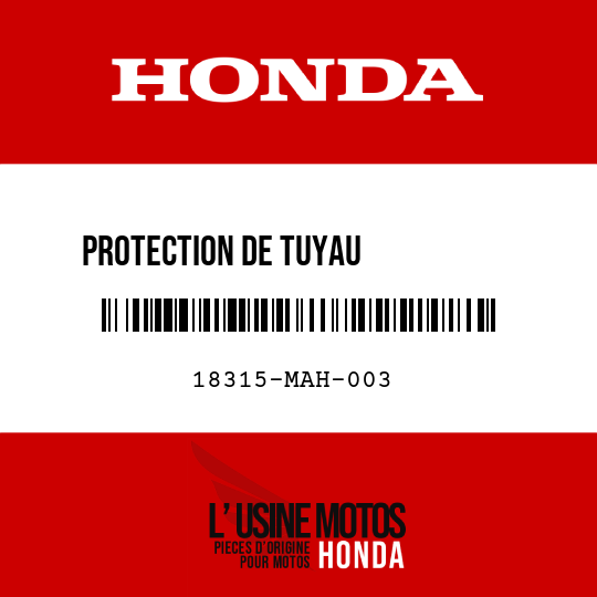 image de 18315-MAH-003 PROTECTION DE TUYAU           ECHAPPEMENT AR