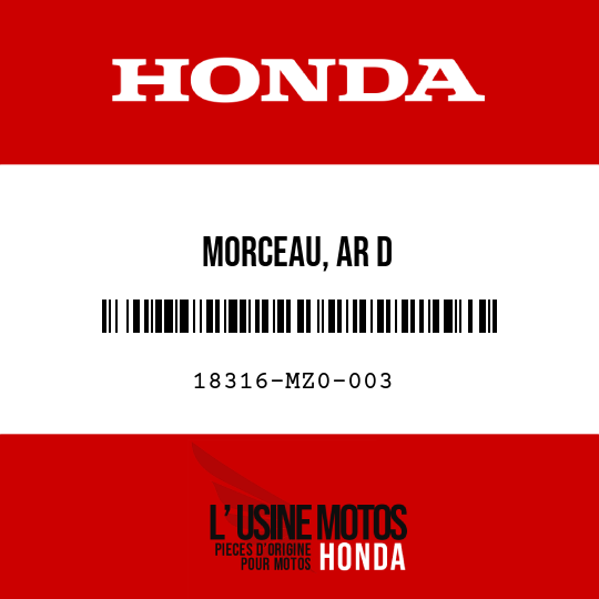 image de 18316-MZ0-003 MORCEAU, AR D