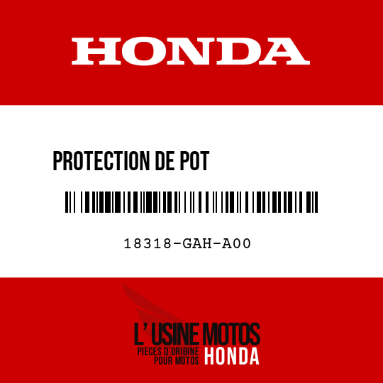 image de 18318-GAH-A00 PROTECTION DE POT             D'ECHAPPEMENT
