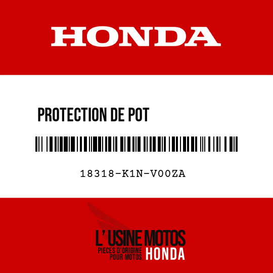 image de 18318-K1N-V00ZA PROTECTION DE POT             D'ECHAPPEMENT NH411M