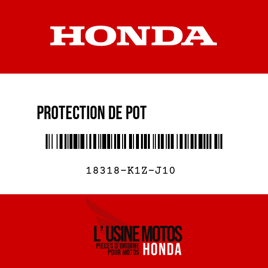 image de 18318-K1Z-J10 PROTECTION DE POT             D'ECHAPPEMENT