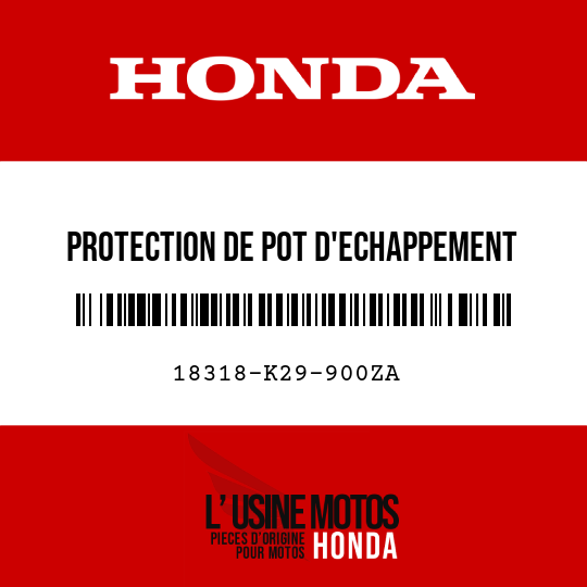 image de 18318-K29-900ZA PROTECTION DE POT D'ECHAPPEMENT NH411M