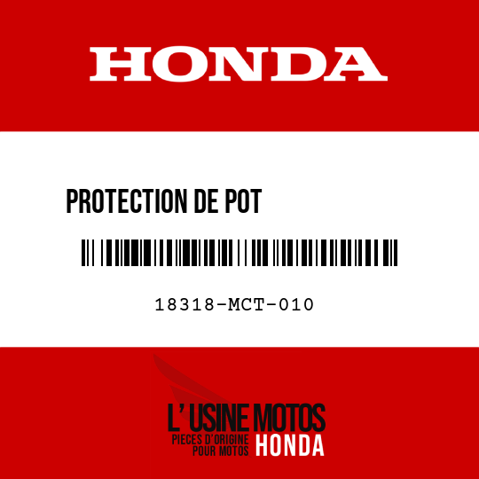 image de 18318-MCT-010 PROTECTION DE POT             D'ECHAPPEMENT