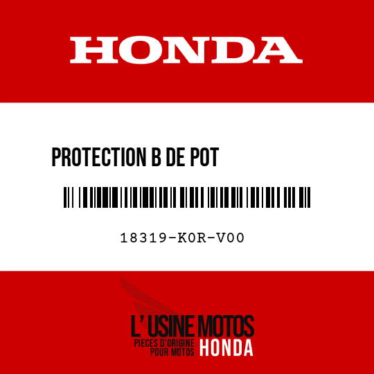 image de 18319-K0R-V00 PROTECTION B DE POT D'ECHAPPEMENT