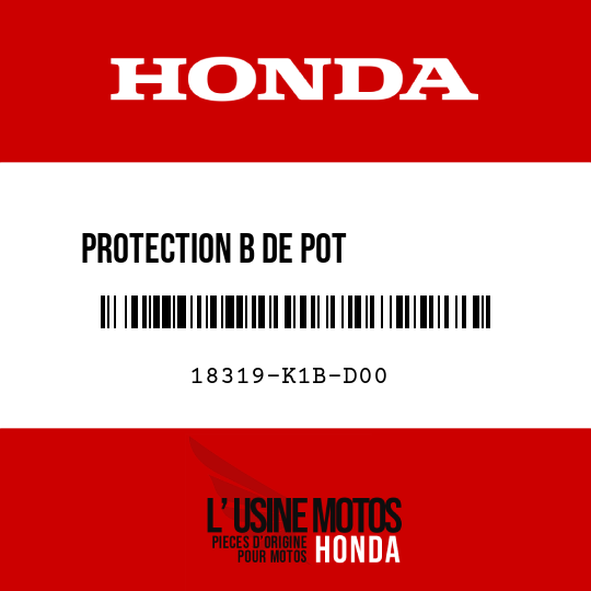 image de 18319-K1B-D00 PROTECTION B DE POT           D'ECHAPPEMENT