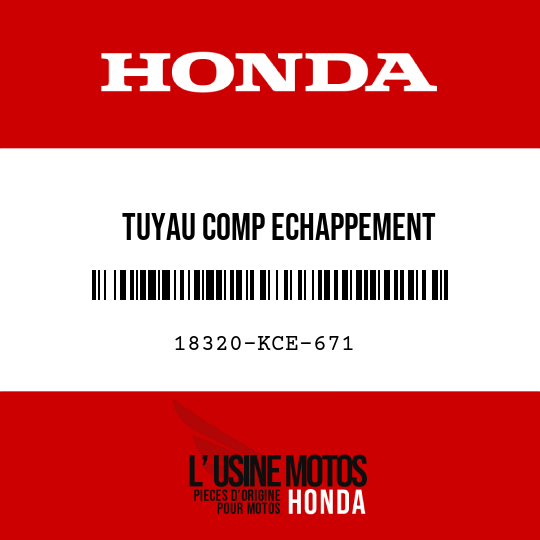 image de 18320-KCE-671 TUYAU COMP ECHAPPEMENT