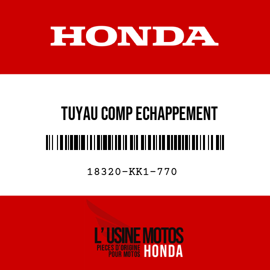 image de 18320-KK1-770 TUYAU COMP ECHAPPEMENT