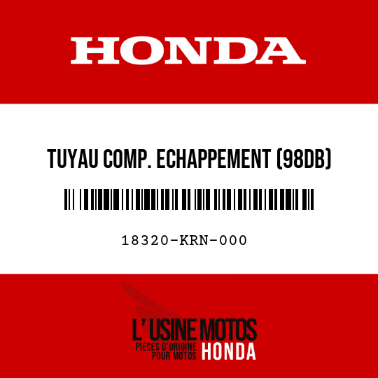 image de 18320-KRN-000 TUYAU COMP. ECHAPPEMENT (98DB)