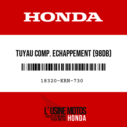 image de 18320-KRN-730 TUYAU COMP. ECHAPPEMENT (98DB)