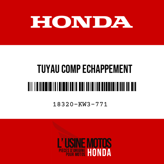 image de 18320-KW3-771 TUYAU COMP ECHAPPEMENT