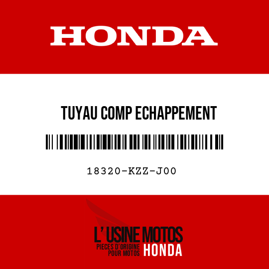 image de 18320-KZZ-J00 TUYAU COMP ECHAPPEMENT