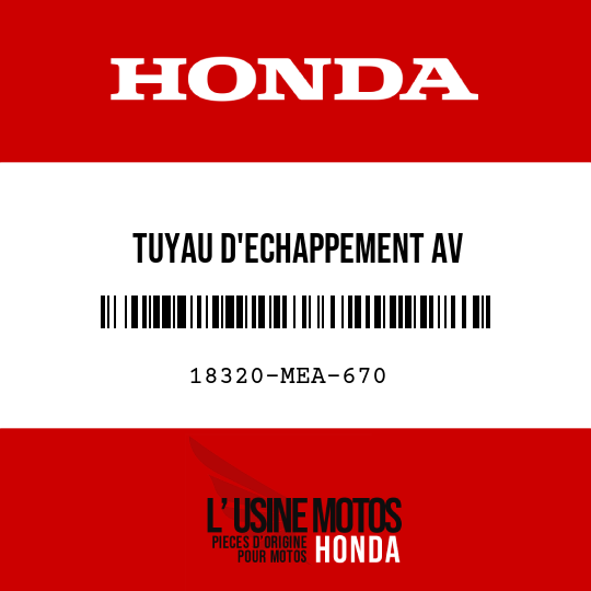 image de 18320-MEA-670 TUYAU D'ECHAPPEMENT AV
