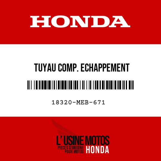 image de 18320-MEB-671 TUYAU COMP. ECHAPPEMENT