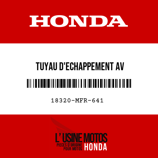 image de 18320-MFR-641 TUYAU D'ECHAPPEMENT AV