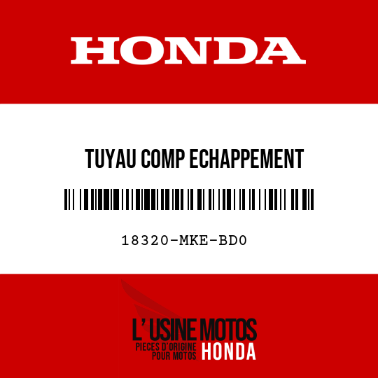 image de 18320-MKE-BD0 TUYAU COMP ECHAPPEMENT