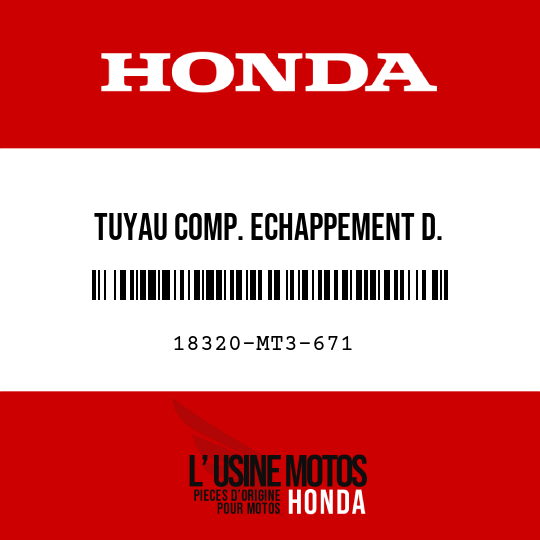 image de 18320-MT3-671 TUYAU COMP. ECHAPPEMENT D.