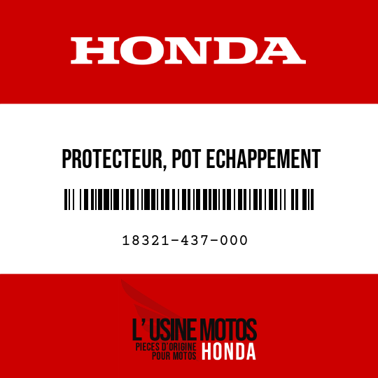 image de 18321-437-000 PROTECTEUR, POT ECHAPPEMENT
