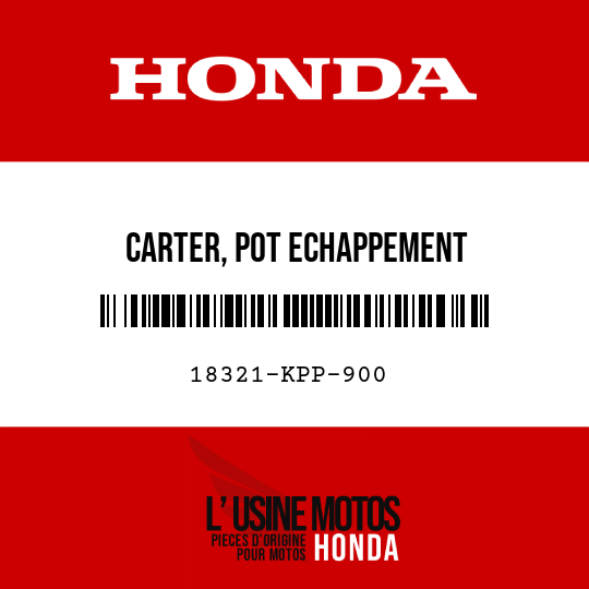 image de 18321-KPP-900 CARTER, POT ECHAPPEMENT