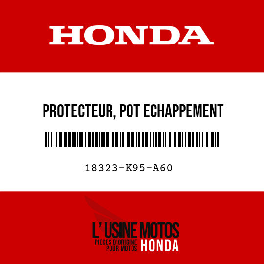 image de 18323-K95-A60 PROTECTEUR, POT ECHAPPEMENT