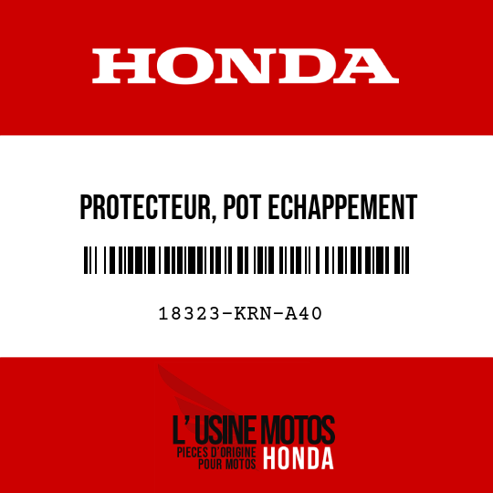 image de 18323-KRN-A40 PROTECTEUR, POT ECHAPPEMENT