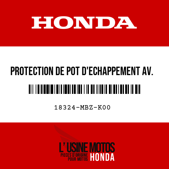 image de 18324-MBZ-K00 PROTECTION DE POT D'ECHAPPEMENT AV.