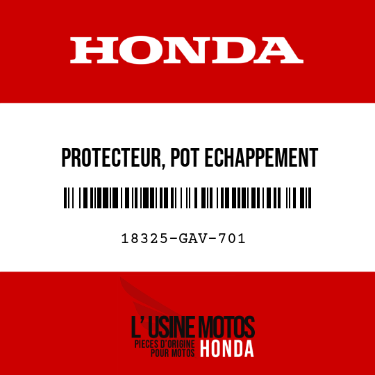 image de 18325-GAV-701 PROTECTEUR, POT ECHAPPEMENT