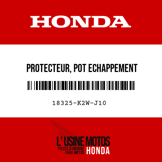 image de 18325-K2W-J10 PROTECTEUR, POT ECHAPPEMENT
