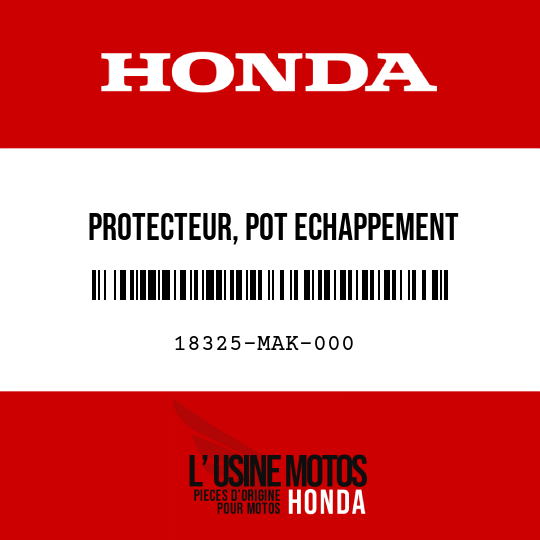 image de 18325-MAK-000 PROTECTEUR, POT ECHAPPEMENT