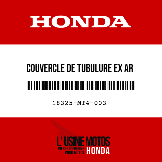 image de 18325-MT4-003 COUVERCLE DE TUBULURE EX AR