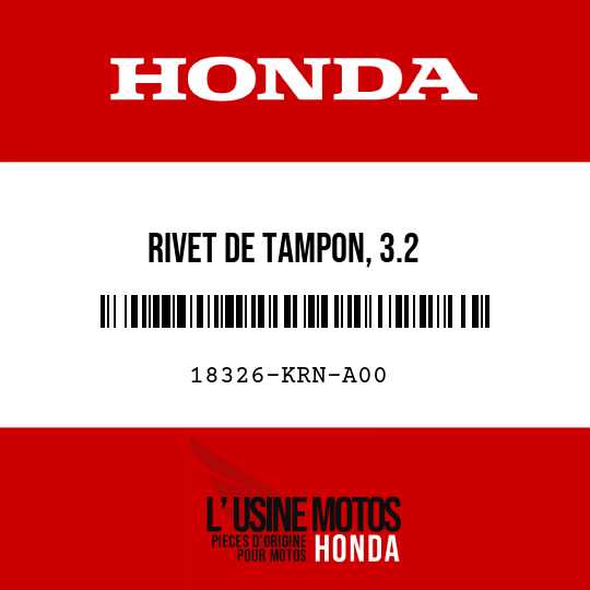 image de 18326-KRN-A00 RIVET DE TAMPON, 3.2