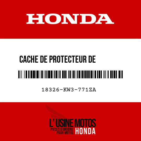 image de 18326-KW3-771ZA CACHE DE PROTECTEUR DE        CONDUITE D'ECHAPPEMENT NH105 