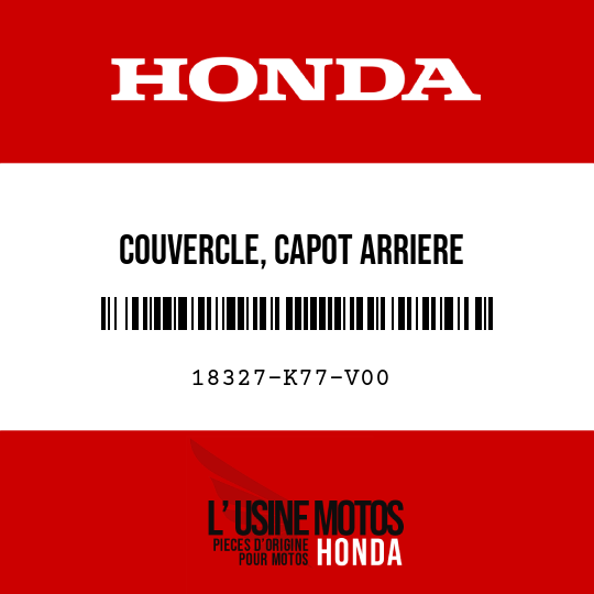 image de 18327-K77-V00 COUVERCLE, CAPOT ARRIERE