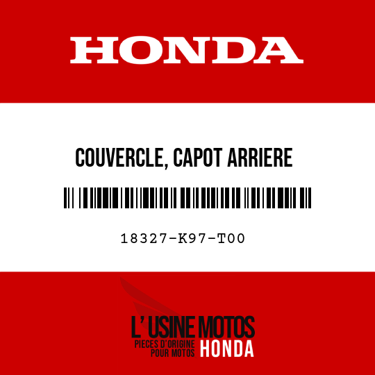image de 18327-K97-T00 COUVERCLE, CAPOT ARRIERE