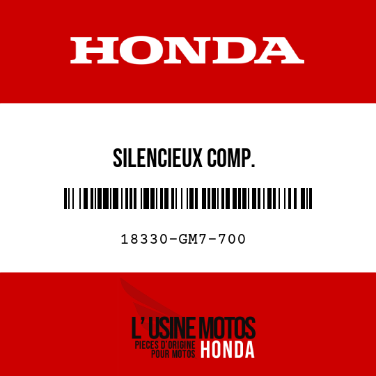 image de 18330-GM7-700 SILENCIEUX COMP.