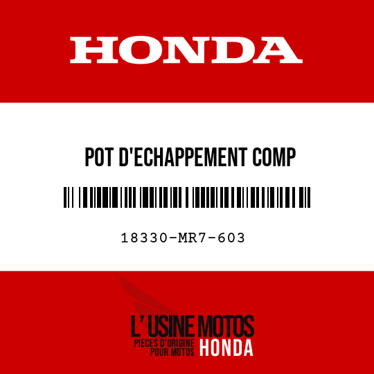 image de 18330-MR7-603 POT D'ECHAPPEMENT COMP