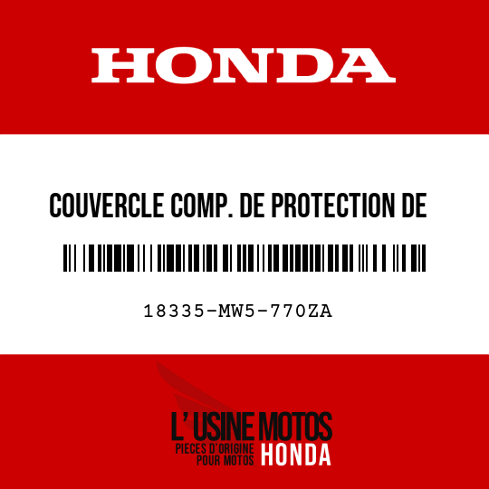 image de 18335-MW5-770ZA COUVERCLE COMP. DE PROTECTION DE TUYAU D'ECHAPPEMENT D. TYPE9 (YR127M)