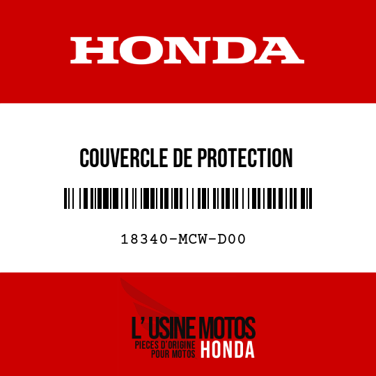 image de 18340-MCW-D00 COUVERCLE DE PROTECTION