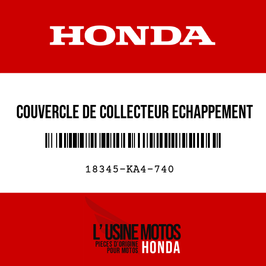 image de 18345-KA4-740 COUVERCLE DE COLLECTEUR ECHAPPEMENT